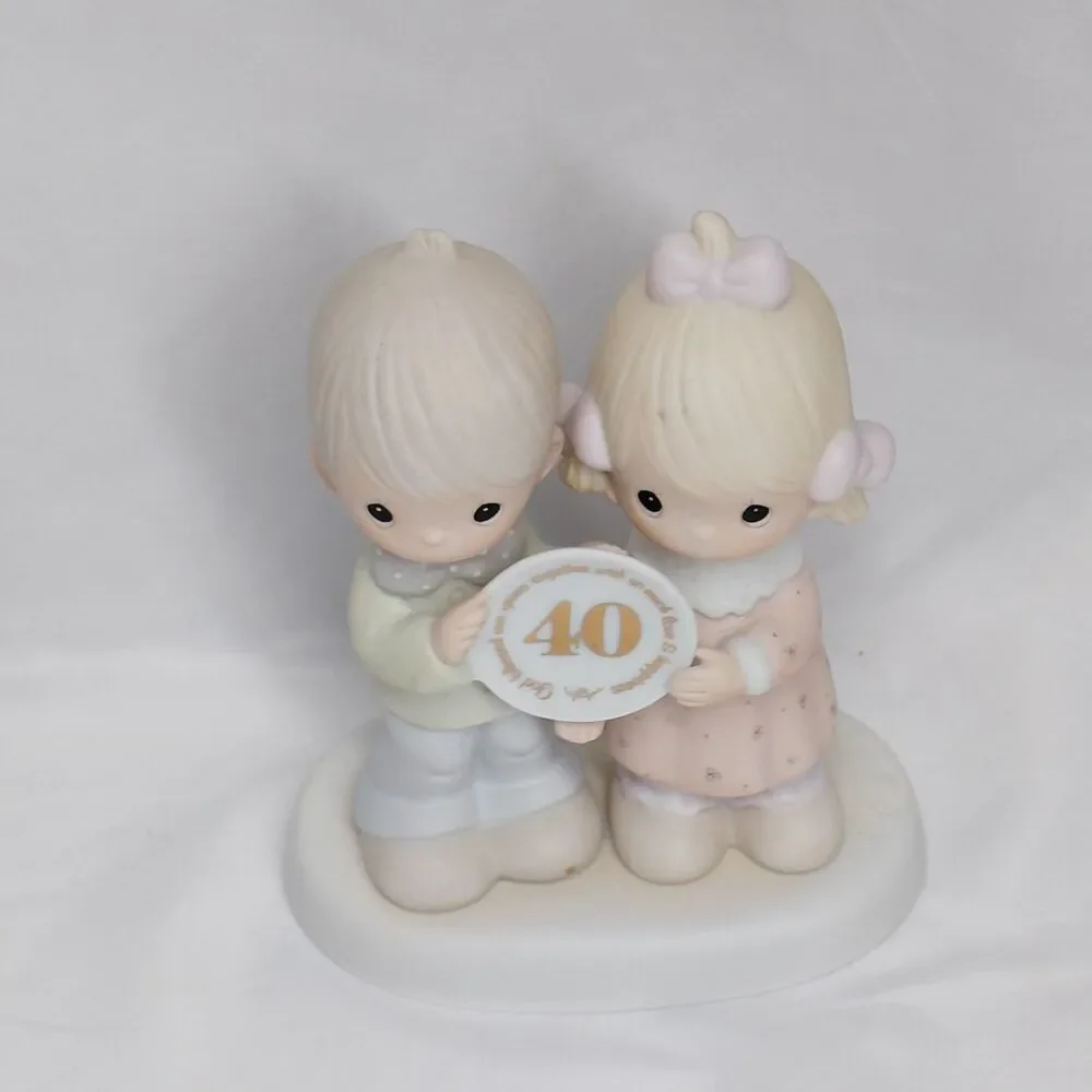 Precious Moments Figurine 40 th Anniversary God Blessed Our Years Together